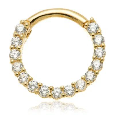 Tish Lyon Women's Harmonia Solid Gold Princess Cut Daith & Septum Ring - Gold