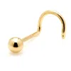 Tish Lyon Women's Macha Solid Gold Plain Ball Nose Stud - Gold