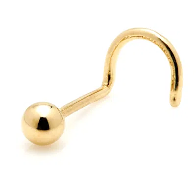 Tish Lyon Women's Macha Solid Gold Plain Ball Nose Stud - Gold