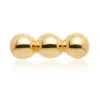 Tish Lyon Women's Nanna 14ct Solid Gold Triple Bead Flatback Stud - Gold