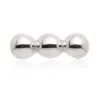 Tish Lyon Women's Nanna 14ct Solid Gold Triple Bead Flatback Stud - White Gold