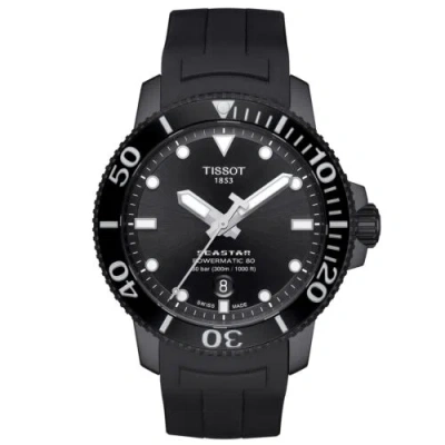 Pre-owned Tissot - Men's Seastar 100 Powermatic 80 Casual Watch, Stainless Steel, Black