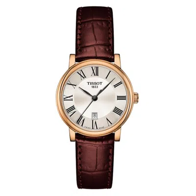 Tissot Women's Swiss Carson Premium Brown Leather Strap Watch 30mm