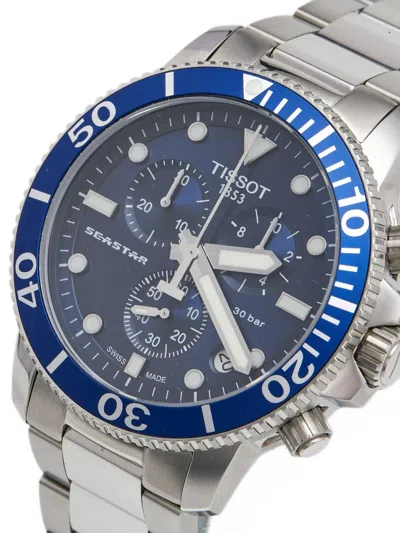 Pre-owned Tissot 2020s Seastar 1000 45.5mm Watch In Blue