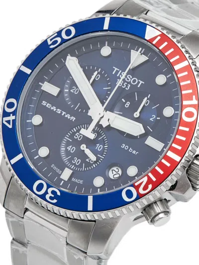 Pre-owned Tissot 2020s Seastar 45.5mm Watch In Blue