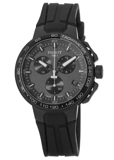 Pre-owned Tissot $525 Msrp |  T-race Men's All Black Chronograph Watch - T111.417.37.441.03