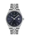 Tissot Men's Swiss Ballade Stainless Steel Bracelet Watch 40mm In Dark Blue/silver