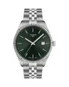 Tissot Men's Swiss Ballade Stainless Steel Bracelet Watch 40mm In Green/silver