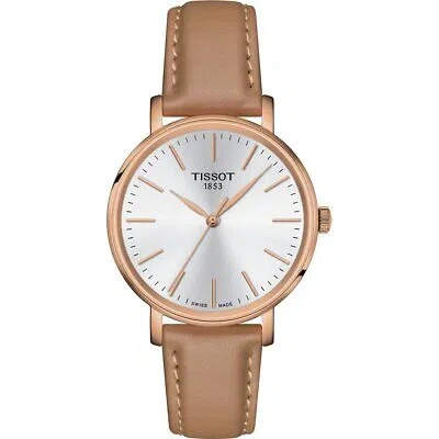 Pre-owned Tissot Beige Womens Analogue Watch Everytime T1432103601100