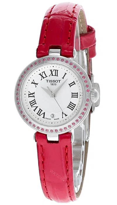 Pre-owned Tissot Bellissima Small Lady Pink Leather Strap Women's Watch T126.010.66.113.00
