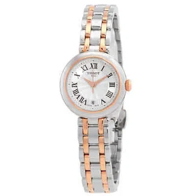 Pre-owned Tissot Bellissima Small Lady Quartz White Dial Two-tone Watch T126.010.22.013.01