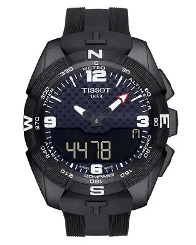 Pre-owned Tissot Black Mens Analogue-digital Watch T-touch Expert Solar T0914204705701