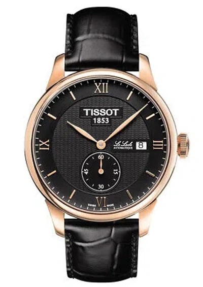 Pre-owned Tissot Black Mens Analogue Watch Le Locle Automatic Petite Seconde