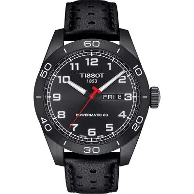 Pre-owned Tissot Black Mens Analogue Watch Prs 516 Powermatic 80 T1314303605200