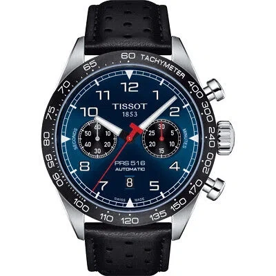 Pre-owned Tissot Black Mens Chronograph Watch Prs 516 T1316271604200