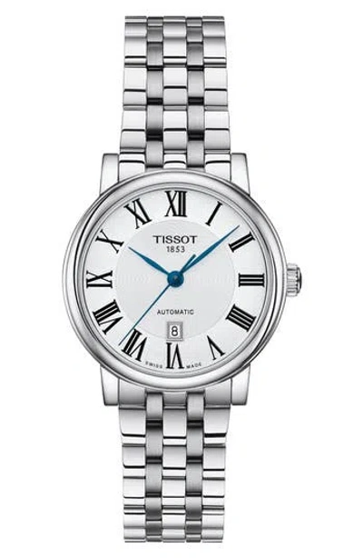 Tissot Carson Auto Bracelet Watch, 30mm In Silver