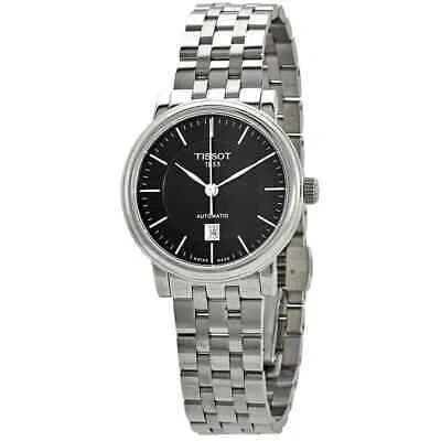 Pre-owned Tissot Carson Automatic Black Dial Ladies Watch T122.207.11.051.00