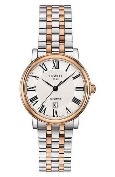 TISSOT TISSOT CARSON AUTOMATIC BRACELET WATCH, 30MM