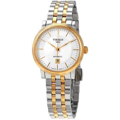 Pre-owned Tissot Carson Automatic Silver Dial Ladies Watch T122.207.22.031.00
