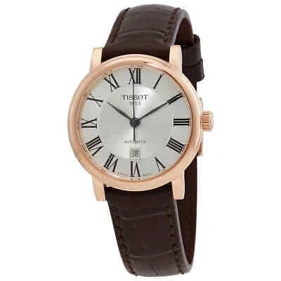 Pre-owned Tissot Carson Automatic Silver Dial Ladies Watch T122.207.36.033.00