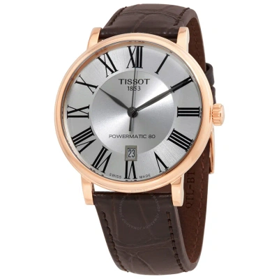 Tissot Carson Automatic Silver Dial Men's Watch T122.407.36.033.00 In Black / Brown / Gold / Rose / Rose Gold / Silver
