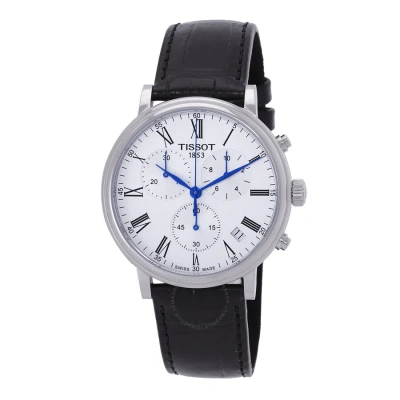 Tissot Carson Chronograph Quartz Silver Dial Men's Watch T122.417.16.033.00 In Black / Blue / Silver