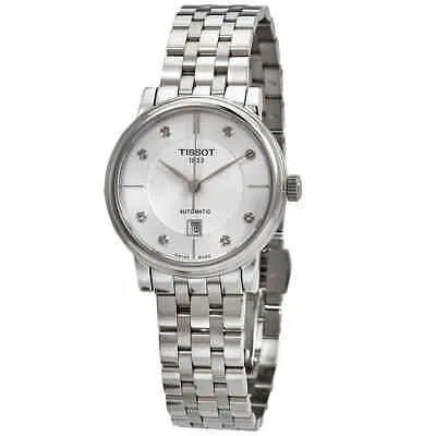 Pre-owned Tissot Carson Premium Automatic Diamond White Dial Ladies Watch