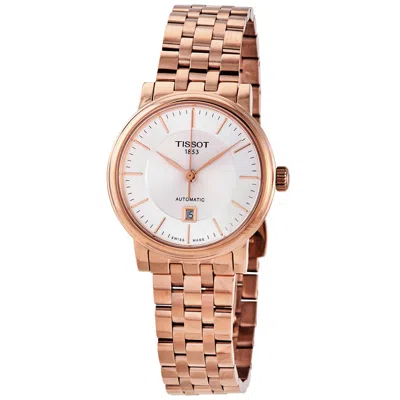 Tissot Carson Premium Automatic Silver Dial Ladies Watch T122.207.33.031.00 In Gold