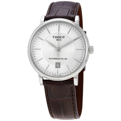Tissot Carson Premium Automatic Silver Dial Men's Watch T1224071603100 In Brown / Silver