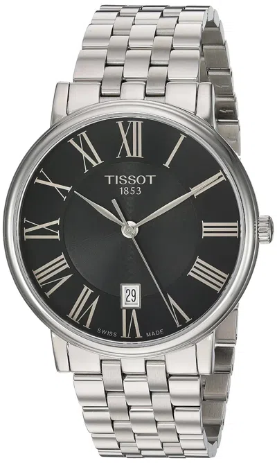 Pre-owned Tissot Carson Premium Black Dial Men's 40mm Watch T1224101105300