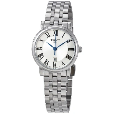 Tissot Carson Premium Lady Quartz Silver Dial Ladies Watch T122.210.11.033.00 In Blue / Silver