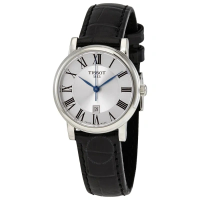 Tissot Carson Premium Lady Quartz Silver Dial Ladies Watch T122.210.16.033.00 In Black