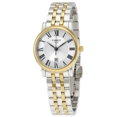 Tissot Carson Premium Lady Quartz Silver Dial Ladies Watch T122.210.22.033.00 In Two Tone  / Black / Gold / Silver / Yellow