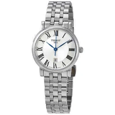 Pre-owned Tissot Carson Premium Lady Quartz Silver Dial Ladies Watch T122.210.11.033.00