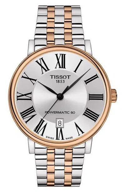 Tissot Carson Premium Powermatic Bracelet Watch, 40mm In Silver
