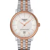 Tissot Carson Premium Powermatic Lady Bracelet Watch, 40mm In Silver/rose Gold