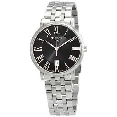 Pre-owned Tissot Carson Premium Quartz Black Dial Men's Watch T122.410.11.053.00