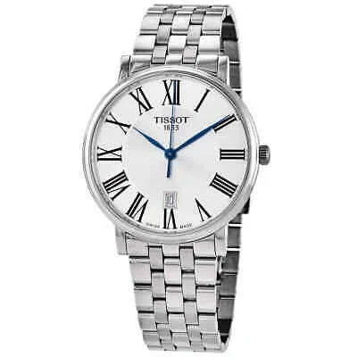 Pre-owned Tissot Carson Premium Quartz Silver Dial Men's Watch T122.410.11.033.00