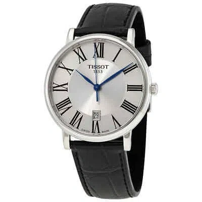 Pre-owned Tissot Carson Premium Quartz Silver Dial Men's Watch T122.410.16.033.00