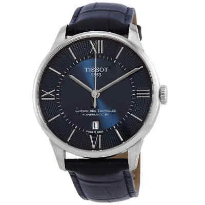 Pre-owned Tissot Chemin Des Tourelles Automatic Blue Dial Men's Watch T099.407.16.048.00
