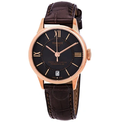 Tissot Chemin Des Tourelles Automatic Brown Dial Ladies Watch T099.207.36.448.00 In Brown / Gold / Gold Tone / Rose / Rose Gold / Rose Gold Tone