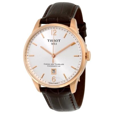 Tissot Chemin Des Tourelles Automatic Men's Watch T0994073603700 In Brown / Gold / Gold Tone / Rose / Rose Gold / Rose Gold Tone / Silver