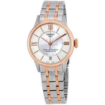 Pre-owned Tissot Chemin Des Tourelles Mop Dial Ladies Watch T099.207.22.118.01