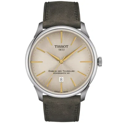 Pre-owned Tissot Chemin Des Tourelles Powermatic 80 42mm Mens Watch T1394071626100