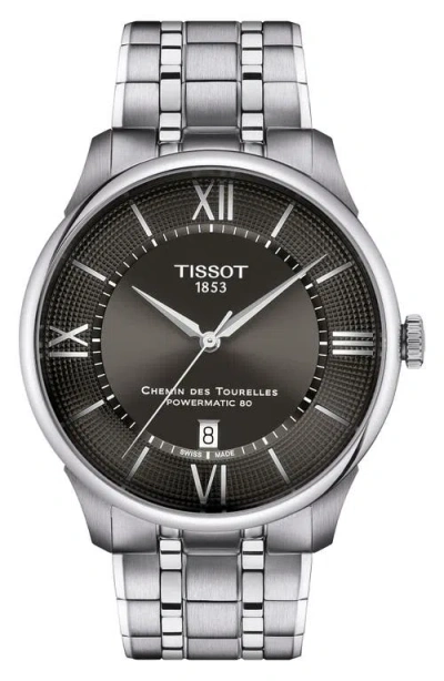 Tissot Chemin Des Tourelles Powermatic 80 Bracelet Watch, 42mm In Gunmetal