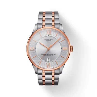 Pre-owned Tissot Chemin Des Tourelles Powermatic 80 Helvetic Pride Watch T0994072203801