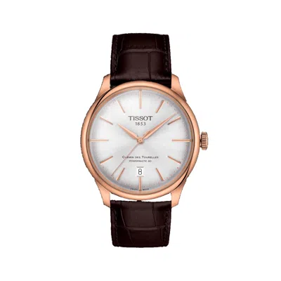 Pre-owned Tissot Chemin Des Tourelles Powermatic 80 Rose Gold 39mm Watch T1398073603100