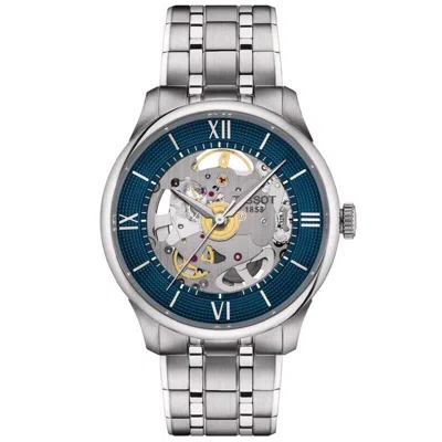 Pre-owned Tissot Chemin Des Tourelles Squelette 39mm Steel Men's Watch T1398361104800