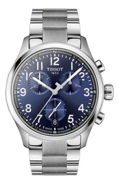 Tissot Chrono Bracelet Watch, 42mm In Blue