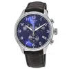 Tissot T1166171604700 Chrono Xl Classic Stainless Steel And Leather Strap Watch In Blue